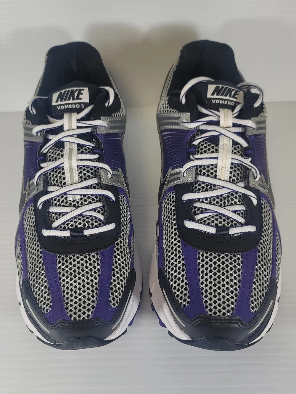 Mens Size Nike Air Zoom Vomero 5 Metallic Silver Court Purple Shoes Sneakers